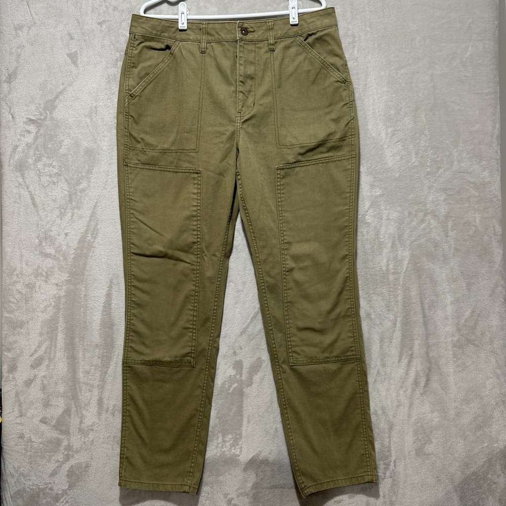 REI CO-OP Trailsmith Double Knee Canvas Pants Women's Green Size 14